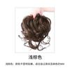 Peruca Elegante e Natural Estilo Coreano Fofa Estilo Preguiçoso com Coque e Cabelos Longos tipo Bigode para Penteado Updo