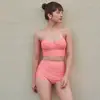 Traje de baño Nuevo Estilo Moda Aguas Termales Cubre Vientre Adelgazante Sexy de una Pieza Conservador Traje de Baño de Dos Piezas para Mujeres en Vacaciones en la Costa