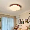 Luminária de teto estilo francês mid-century modern, cor creme, formato de nuvem, para sala de estar, luz principal, retrô, agradável aos olhos, luz de quarto