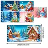 Tarjetas de Felicitación Navideñas Populares Transfronterizas Multiserie Hechas a Mano con Diamantes Juego de 9 Piezas con Sobres Pegatina de Diamante Dibujos Animados Juego de 6 Piezas
