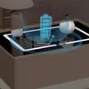 Mesita de Noche Inteligente Colgante para Dormitorio del Hogar, Gabinete de Noche de Madera Maciza, Gabinete de Almacenamiento Simple Multifuncional Minimalista Moderno de Lujo Ligero