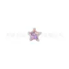 Brincos de liga de titânio F136 com zircônia de estrela brilhante, tarrachas para cartilagem da orelha, tarrachas para lábio, tarrachas para língua, joias de piercing interno espiral de nicho
