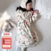 Pijama de una pieza para niños para Otoño e Invierno, Franela, Forro Polar, Engrosado y Cálido, Saco de Dormir Unisex para Bebé con Diseño Anti-Patadas