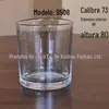 Garrafa de Vidro Transparente para Aromaterapia, Copo de Vidro Espesso para Vela, Suporte de Vela DIY, Ornamento de Copo para Vela, Copo de Vela para Aromaterapia