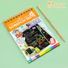Livro de raspadinha DIY infantil livro de grafite colorido criativo material de arte para jardim de infância atacado material escolar para estudantes livro de pintura