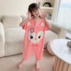 Macacão Infantil Primavera e Verão Roupa de Casa Pijama Estilo Cartoon Algodão Puro Macacão de Uma Peça Estilo Cartoon Design Coreano