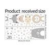 LD96138 Pegatinas de pared autoadhesivas de estilo nórdico con dibujos de animales para habitación infantil, guardería y decoración del hogar