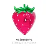 Globo de Fresa Estéreo Nuevo Producto Transfronterizo de 22 Pulgadas 4D Cuatro Lados Artificial Fresa Globo Flotante Decoración de Fiesta de Frutas Aire