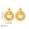 Moda Europeia e Americana Geométrica Fio Círculo Titânio Brincos de Aço Luz Luxo High-end Elegante Moda Brincos Brincos Transfronteiriços