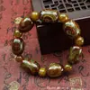 Pulseira Dzi Beads Tianyan de Xizang Longan Dzi Beads de Uma Linha Ágata Amarela de Três Olhos Calcedônia para Homens e Mulheres Fornecimento Atacadista