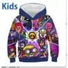 Comércio exterior Moda Primavera e Outono novo moletom impressão digital 3D masculino e feminino solto Esportes Uniforme de Baseball suéter moderno
