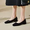 Zapatos Planos de Tacón Bajo para Mujer Primavera 2025 Nuevos Versátiles Cuadrados Franceses Suaves 40 Anchos Pies Anchos 43 Planos Zapatos de Trabajo