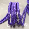 Cuerda de Poliéster Azul con Núcleo Hilo Retorcido de 5 mm con Colores Contrastantes, Cordón para Cinturón de Color Verde Oscuro Intercalado, Cordón para Correa de Sombrero, Cordón para Zapato