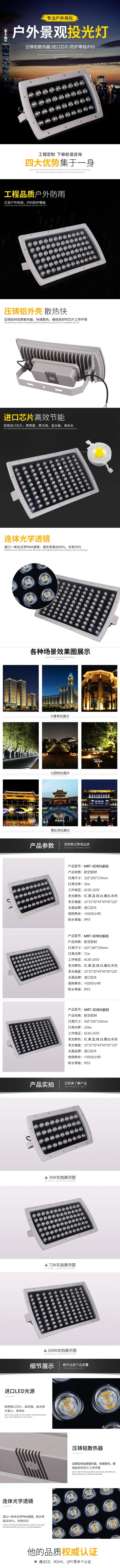 方形投射灯1