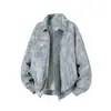 Nasa sobre Camisa Jaqueta de Manga Longa Tie-Dye Estilo Workwear Americano Masculina 2026 Novo Modelo Gola Lapela Casaco Casual