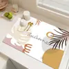 Tapete escurridor de agua para encimera de cocina, Tapete para fregadero para lavar platos, Tapete absorbente de secado rápido para barra de bar, Tapete de mesa aislante del calor