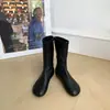 Botines planos adelgazantes de punta redonda estilo francés coreano, botines cortos para mujer, nueva colección otoño/invierno, botines sin cordones al tobillo, botines Martin