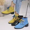 2025 Transfronterizos Talla Grande Zapatos de Cuero para Mujer Europeos y Americanos Estilo Británico Retro Tacón Grueso Correa Moda Zapatos para Mujer Cómodos y Versátiles