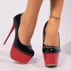 Sandalias de Tacón de Aguja de Gran Tamaño Transfronterizas Estación Europea y Americana Exportación Casual Versátiles Boca Baja Moda Tacón Súper Alto Zapatos de Mujer