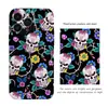 Item Popular de Comércio Exterior: Design de Caveira Estilo Escuro Adequado para Apple 17Pm, Capa Rígida Floral Colorida para iPhone 16 Moda com Furos Finos