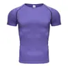 Traje de Sudoración de Baloncesto de Compresión de Verano Ropa para Correr de Secado Rápido Ropa de Fitness para Hombre de Manga Corta que Absorbe la Humedad