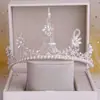 Diadema corona de novia tocado boda estilo coreano 18 cumpleaños regalo adulto corona de cristal vestido de princesa accesorios para el cabello