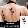 Pegatinas de tatuaje coloridas de mariposas y florales, impermeables y de larga duración, para pecho, espalda, brazos, piernas, en un estilo de deseo picante y puro, diseño simple
