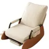 Silla de Ocio Estilo Nórdico Mecedora Sillón de Descanso Balcón Sofá Perezoso Cómodo Silla Individual Jardín Sala de Estar Dormitorio Silla para Siesta