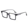 Gafas Cuadradas Retro Europeas y Americanas de Nuevo Estilo Transfronterizas Sin Graduación, Anti-Luz Azul, Modernas y Versátiles, Sensación de Alta Gama, Se Pueden Montar Lentes de Graduación