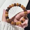 Pulseira Bodhi de Jade Branco com Contas de Pedras Preciosas Múltiplas, Design de Círculo Único com Corte Reto, Calmante e Alivia o Estresse, Pulseira de Contas de Oração Budista Macia para Enrolar no Dedo