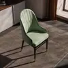 Silla Minimalista Moderna de Lujo Ligero, Silla de Comedor para Hotel, Taburete con Respaldo para Casa de Alquiler, Silla Suave para Ocio en Casa y Mahjong