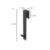En stock gancho de acero inoxidable montado en la parte posterior gancho trasero para puerta de vidrio perchero desmontable gancho de metal para ropa de baño sin perforaciones