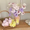 Rosa de 3 cabeças estilo Ins com pétalas viradas, flores artificiais para decorações de casamento, arranjos de rosas, flores falsas para decoração de casa e adereços de fotografia