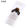 Conjunto de Pincéis de Pintura com Cabo Curto, Cerdas de Nylon, Ponta Angular/Plana, Conjunto de 12 Peças, Pincéis para Aquarela, Pincéis para Acrílico, Pincéis para Pintura a Óleo