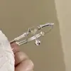 Pulsera de Cobre Blanco Plateado con Candado Ping An para Mujer, Pulsera de Bambú Sólido Brillante con Cascabel, Pulsera de Cumpleaños Fresca y Dulce de Empuje y Tirón