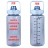 Taza de Agua de Gran Capacidad Celebridad de Internet Deportes Fitness Taza con Popote de Alto Valor 2 Litros con Escala Verano Exterior Hervidor de Agua Portátil