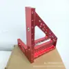 Nueva Regla Triangular de Aleación de Aluminio para Carpintería Regla con Agujeros 45 Grados 90 Grados Escala de Marcado para Carpintería Regla de Medición Multifuncional