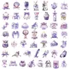 50 Pegatinas Moradas Transparentes de Ensueño para Diario Personalizado, Cuaderno, Taza de Agua, Funda de Teléfono Móvil, Pegatinas Decorativas Impermeables al por Mayor