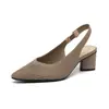 Bt663 Zapatos de Princesa Huecos Sandalias Tejidas Baotou con Tira Trasera Hueca Punta Fina Boca Baja Hueco Lateral Sandalias de Tacón Grueso Diarias