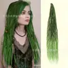 Extensiones de Cabello Dreadlocks Coloridos Transfronterizos Reggae de Fibra Sintética de 24 Pulgadas Dreadlock Doble para DIY