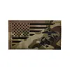 En stock, superventas, con corte, reflectante IR, multicolor, sello de bandera americana, insignia de nailon, parche accesorio para bolsa