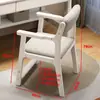 Silla de madera maciza, sillón individual con reposabrazos, respaldo con cojín suave, taburete, silla para conferencia de oficina, mahjong, silla de escritorio