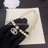 Collar Doble C de Perlas para Mujer, Estilo Vintage Moda Cadena para Clavícula Corazón Colgante al por Mayor Nuevo Modelo 2025 Letra Apilable