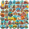 Gran Venta de 50 Pegatinas de Monumentos Arquitectónicos del Mundo, Paisajes Humanísticos, Ciudades de Viaje Creativas, Cuadernos, Maletas, Impermeables