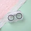Estuche Transparente para Lentes de Contacto con Tapa Giratoria Anti-Fugas, Lindo Estuche Portátil Todo en Uno para Lentes de Contacto, Caja Compañera Portátil, Caja Doble