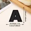 Novos Patches de Tecido Bordados com Lantejoulas Letras e Números Ingleses Pretos Tamanho Médio para Roupas Sapatos Patches Decorativos Termocolantes Em Estoque