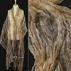 Teñido anudado Gasa de alta densidad Plisado irregular Vintage Cardigan desgastado Vestido Ropa Tejido de diseñador