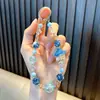 Cadena para Teléfono Móvil Colgante Estrella de Cinco Puntas Cielo Estrellado con Cuentas Pulsera Exquisita Colgante para Bolso Llavero de Coche Regalo Pequeño para Estudiante Venta al por Mayor