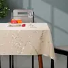Mantel Rectangular Chapado en Oro, Impermeable, Resistente al Aceite, Lavable, PVC Resistente al Calor, Estilo Nórdico de Lujo Ligero, Mantel de Mesa de Café/Comedor de Gama Alta