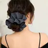 Goma para el pelo de estilo coreano, simple, a cuadros, multicapa, con sensación de alta gama, nuevo accesorio para el pelo versátil para coleta baja 2025